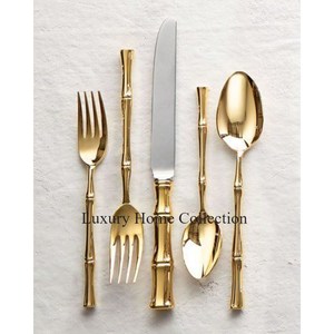 ชุดเครื่องใช้บนโต๊ะอาหารสีทองเงางามดูน่าดึงดูดอุปกรณ์เครื่องครัวทำจากโลหะสแตนเลสและเครื่องใช้ในครัวชุดทำด้วยมือ - Product Image 2