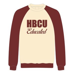 Sweat-shirt à manches raglan neutre, broderie chenille, pour les universités HBCU, motif Sororité Grecque Delta Divine Nine, style universitaire - Product Image 2