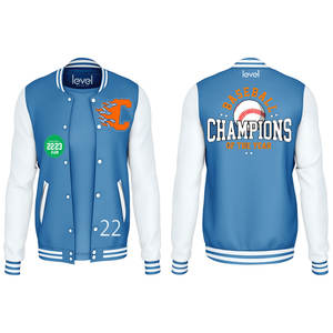 Veste universitaire personnalisée OEM pour hommes col montant lettre brodée d'usine blouson bombardier printemps paquet unique inclus - Product Image 3