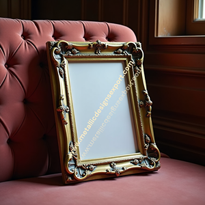 Cadre photo de luxe en métal orné d'or cadre photo rectangulaire vintage pour table ou affichage mural Design élégant - Product Image 6