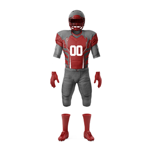 Ensemble d'uniformes de football américain à sublimation, vêtements de sport courts à col en V, uniforme de football américain pour équipe d'adultes, vente en gros - Product Image 3