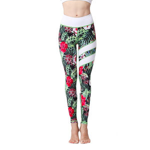 Nouvel arrivage de leggings de sport pour femme taille haute avec coutures ensemble de soutien-gorge taille élastique Compression souple Gym course Yoga grande taille imprimé - Product Image 5