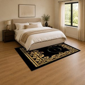 <b>RUGS</b> DEPOT LXDP-0362 Wholesale Black Charcoal Minimalist Designer Digital Printed Machine Washable Chenille Area <b>Rug</b> <b>Non</b> <b>Slip</b> - Product Image 3