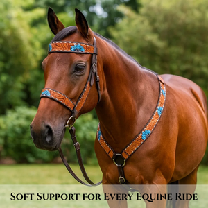 Ensemble de têtière et de cuirasse sculptées à la main en cuir de qualité supérieure au meilleur prix pour l'équipement équestre - Product Image 2