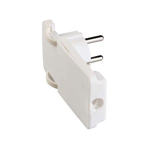 Spina Schuko piatta salvaspazio bianco 16A 250V presa cavo 90 gradi-forniture elettriche/spine, Multi-prese e prolunga - Product Image 3