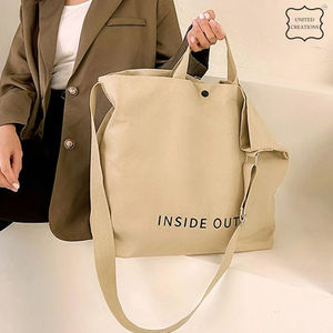 Sac fourre-tout en toile de coton en tissu lourd pour le week-end écologique surdimensionné Sac à main cadeau pour femme avec longue et solide sangle - Product Image 4