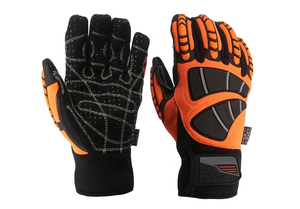 Guantes de seguridad mecánicos de impacto más vendidos para las industrias del petróleo y el gas en guantes de cuero sintético - Product Image 4