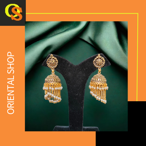 Las mejores ofertas Juego de pendientes con 22CT chapado en oro Estilo Jhumka Nuevo diseño Pendientes Joyería para ropa de mujer - Product Image 2