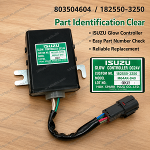 Relais <span class=keywords><strong>de</strong></span> <span class=keywords><strong>préchauffage</strong></span> pour excavatrice Isuzu 182550-3250 803504604 : XE215 XE260 QOS II M84AX-B40 - Product Image 3