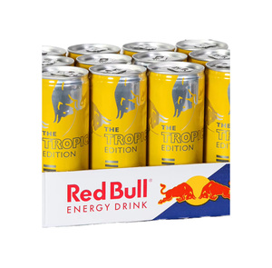 Bebida Energética Red Bull Edición Tropical, 12 Latas de 250 ml, Contiene 0.4% de Taurina y 0.03% de Cafeína, Pedido al por Mayor - Product Image 1