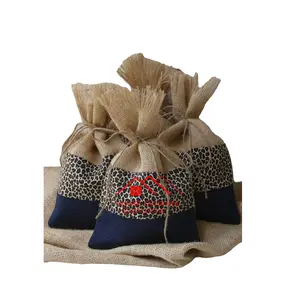 Bolsa de joias com cordão em tecido Khadi de venda quente com logotipo personalizado aceita para livros infantis bolsa de joias com fotos