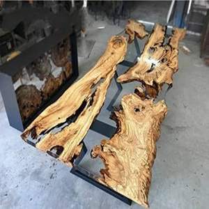 CRÉATION APPORTANT ET BOIS Meilleure qualité Mobilier de maison de luxe Bois de noyer massif Restaurant Salle à manger Café Rivière Cuisine Epoxy - Product Image 6