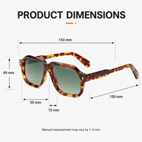 Lunettes de soleil surdimensionnées en acétate Mellume, polarisées UV400, avec logo personnalisé, verres dégradés noirs, pour hommes et femmes