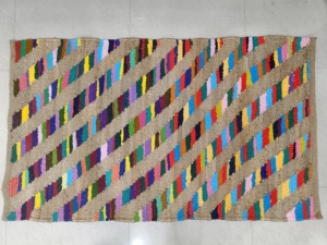 Alfombra Kilim tejida a mano 100% alfombra de yute Natural con patrón geométrico moderno para decoración para sala de estar - Product Image 2