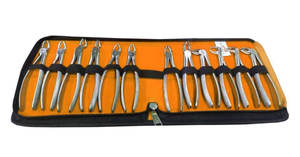 Juego de 10 Uds. Kit de fórceps de extracción de dientes dentales con fuente de alimentación Manual de acero inoxidable Certificado CE agarre acolchado de alta calidad - Product Image 6