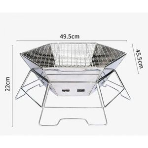 Stainless steel grill, <b>foldable</b>, hexagonal - Product Image 3