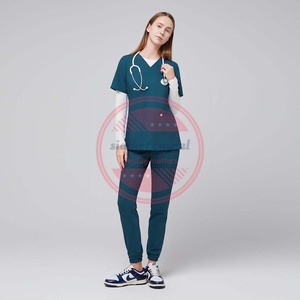 Stretch Poly Cotton Jogger Scrub Pants Custom Unisex Scrub Pants - Product Image 4