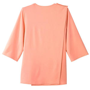 เสื้อปักลายสำหรับผู้หญิงใส่ในบ้านเสื้อคอกลมเปิดหลังได้อย่างง่ายดายเสื้อบำบัดการฟอกเลือดจากคีโม - Product Image 2