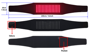 Shanglaite 2025 diskon besar-besaran bantalan pinggang terapi lampu merah LED foton 660nm 850nm pemanas fisik inframerah pembungkus besar penggunaan klinik rumah - Product Image 4
