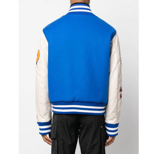 แจ็กเก็ตผ้าฟลีซสไตล์เท่ๆสำหรับฤดูหนาวแจ็คเก็ตเบสบอลบอมเบอร์เสื้อแจ็คเก็ตหนังพร้อมของตกแต่งปัก - Product Image 6