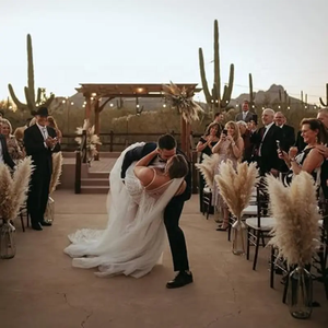 Grande herbe de pampa beige <span class=keywords><strong>pour</strong></span> mariage et maison, fleurs luxueuses et préservées dans un <span class=keywords><strong>vase</strong></span> de sol <span class=keywords><strong>pour</strong></span> un superbe décor de Noël - Product Image 5