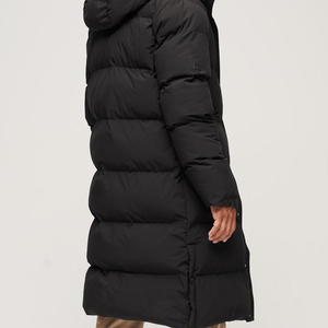 Custom Thick Polyester down Jacket for Men Winter <b>Bubble</b> <b>Coat</b> Puffer with Stand Collar and Hood Canvas Fabric - Product Image 5