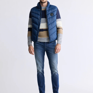 Los últimos hombres deportes al aire libre lona Stand Collar burbuja chaleco sin mangas precio al por mayor - Product Image 6