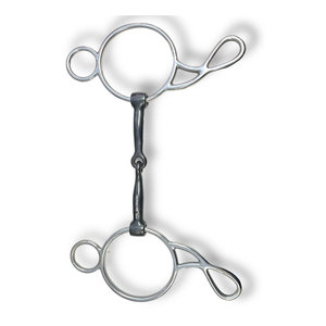 Mors Wonder Gag 3 pièces en acier inoxydable de 5 pouces avec embout en fil torsadé, mors de haute qualité pour l'équitation, contrôle amélioré - Product Image 4