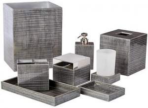 American Design Shiny Mirror Polished Bathroom <b>Set</b> OF 8 With Brushholder <b>Soap</b> dispenser Bathroom Accessories tissue Holder Trays - Product Image 5