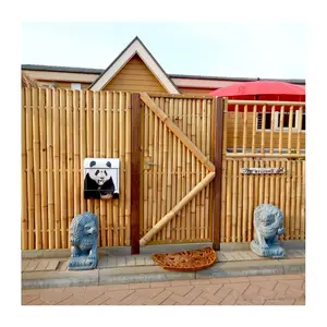 Cancelli di recinzione all'aperto di bambù di progettazione della porta d'ingresso del cancello principale ecologico per i giardini del cortile