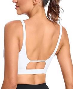 Sujetador Deportivo Ligero ecológico de alto apoyo para mujer, cuerdas totalmente ajustables, sujetador de gimnasio de entrenamiento de cobertura completa sin costuras - Product Image 5