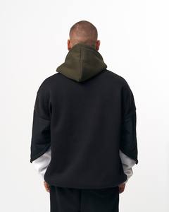 Sudadera con capucha de diseñador GSM 450 de peso pesado para hombre, ropa de calle de invierno con cremallera de cara completa lisa de buena calidad, cómoda 3D ODM - Product Image 5