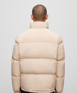 Veste matelassée en tissu de toile rembourrée de coton, logo personnalisé, style urbain, hiver, homme, rose brillant, imperméable, à capuche - Product Image 5