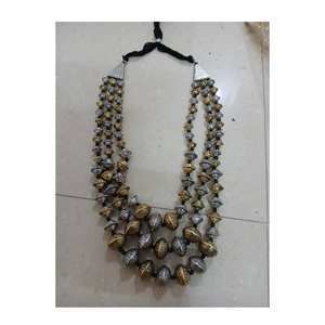 Conjunto de Joyería Clásica de Madera de Tres Líneas y Dos Tonos con Piedra Natural para Mujer, para Boda o Compromiso - Product Image 2