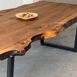 <b>Live</b> <b>Edge</b> Solid Acacia Wood Dining <b>Table</b> - Product Image 2