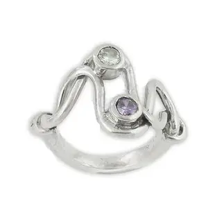 925 <b>Silver</b> Fine Jewelry Women's <b>Ring</b> Plain Gemstone <b>Set</b> with Garnet or Amethyst Daily Wear Men's <b>Ring</b> - Product Image 1