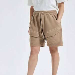 Prix de gros short 100% coton lavé à l'acide vintage hommes sport avec poche cordon vêtements d'été gym toutes tailles shorts - Product Image 2