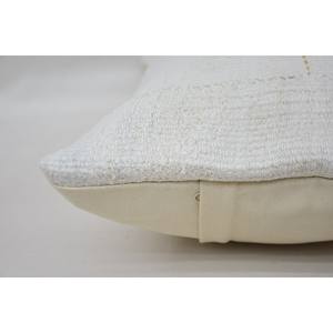 Oreiller en laine beige 12x24 pouces de luxe brodé à l'aiguille Patchwork Design tissé Floral Vintage plante feuille pour voiture noël - Product Image 4