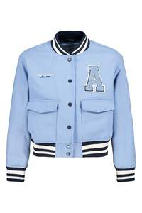 Chaqueta universitaria de moda de invierno de calidad superior al por mayor 2025 para mujer con cremallera de dos bolsillos delanteros y estilo de botón - Product Image 3