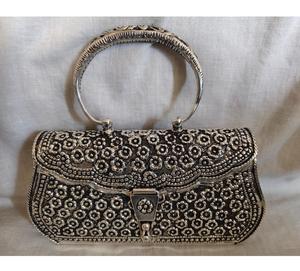 Chic Sterling <b>Silver</b> Engagement Gift <b>Bag</b> for Women with Refined Design Spacious Interior & Stylish Carrying Needs-India - Product Image 5