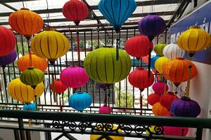 โคมไฟผ้าไหมตกแต่งจากเวียดนามโคมไฟผ้าไหมไม้ไผ่สําหรับตกแต่งบ้าน L03 - Product Image 3