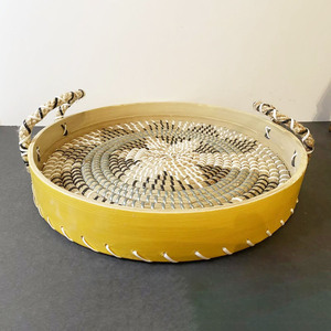 Bandejas para servir de fibra de bambú natural para alimentos y bebidas, la bandeja en espiral natural más vendida hecha en Vietnam - Product Image 5