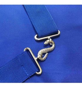 Tabliers de Loge Bleue Maçonniques - Lot de 12 tabliers - Broderie machine ruban bleu roi - Product Image 4