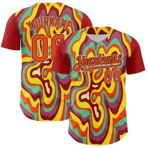 Uniformes de sport OEM personnalisés de haute qualité pour hommes, impression par sublimation, vente en gros d'usine de maillots de baseball - Product Image 1