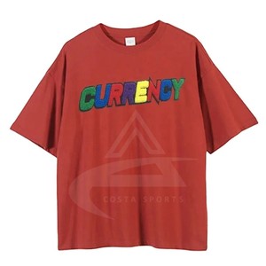 Haut été décontracté Smart Chenile broderie T-Shirt 170-180 GSM col rond personnalisable toutes les couleurs imprimer Anti-rides tricoté - Product Image 2