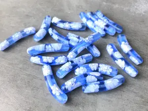 Cuentas de cristal de Murano Millefiori veneciano Vintage, 4mm-8mm, cristal negro de murano para fabricación de joyas, trabajo de patrón suelto, cuentas VISHAL - Product Image 3