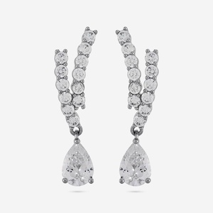 Boucles d'oreilles pendantes tendance pour femmes en alliage de zinc, forme goutte d'eau, pour occasions festives 192974 - Product Image 6