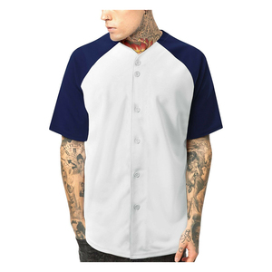 Maillot de baseball pour hommes OEM chemises boutonnées uniformes de sport à manches courtes maillots de baseball personnalisés vente en gros vierge - Product Image 3