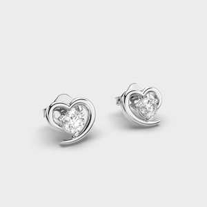 Pendientes de Diamantes Cultivados en Laboratorio con Forma de Corazón, Oro Rosa/Blanco/Amarillo de 9K, Certificados por IGI, 0.2ct, Regalo de Aniversario o Fiesta - Product Image 3
