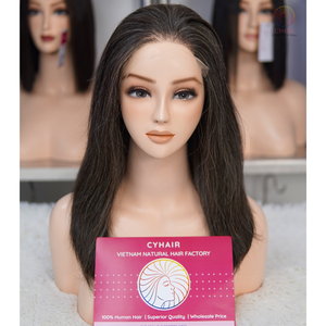 Hot Styles Grey Remy Hair Wigs for Women Luxury Quality Natural Straight <b>Lace</b> <b>Closure</b> From Vietnamese Raw One Donor - Product Image 4